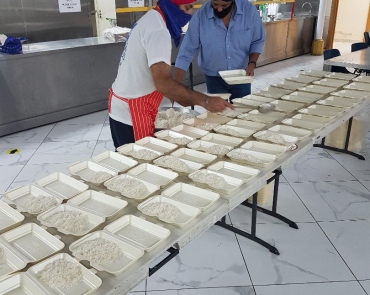 Preparing the food Packages - 2- Gurdwara Sikh Sangat - Bow